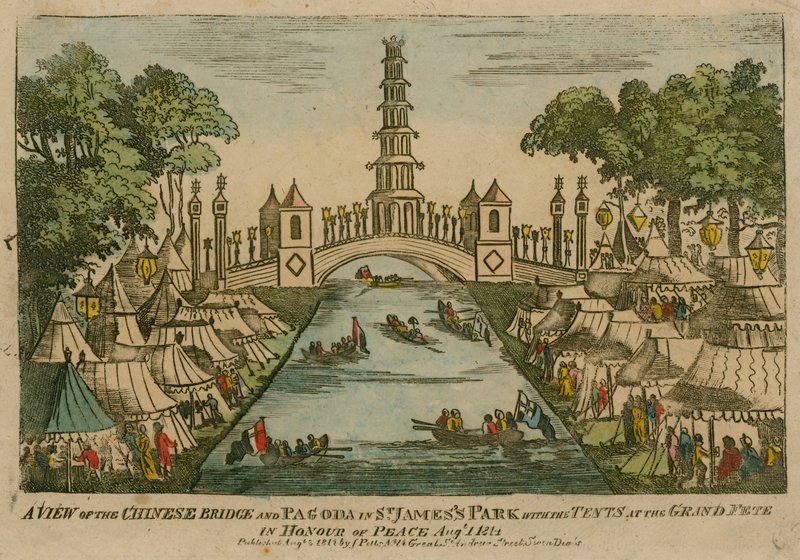Veduta del Ponte Cinese e della Pagoda a St James