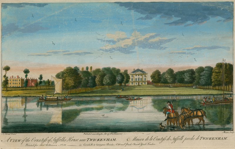 Veduta della Casa della Contessa di Suffolk vicino a Twickenham da English School