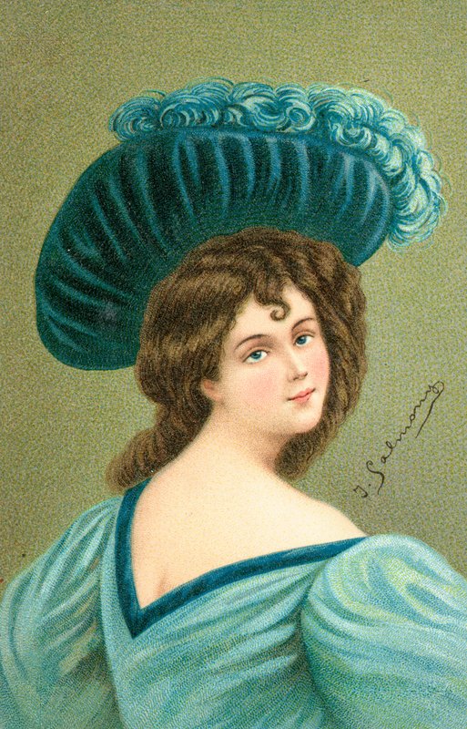 Una giovane donna ben vestita da English School
