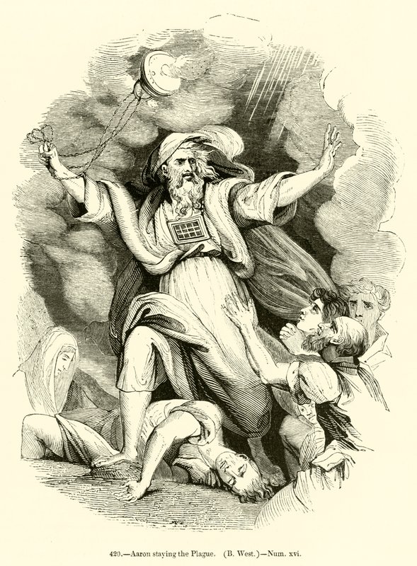Aronne ferma la peste, B West, Numeri xvi da English School