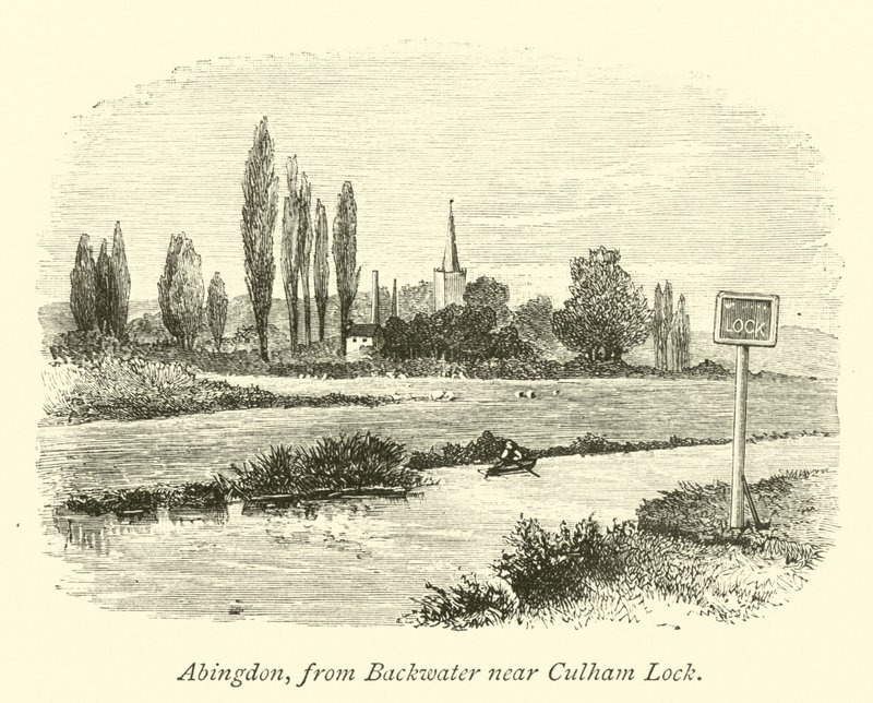 Abingdon, da Backwater vicino a Culham Lock da English School