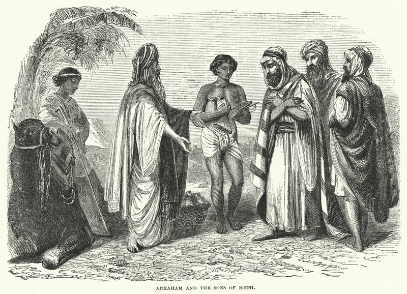 Abramo e i figli di Heth (incisione) da English School