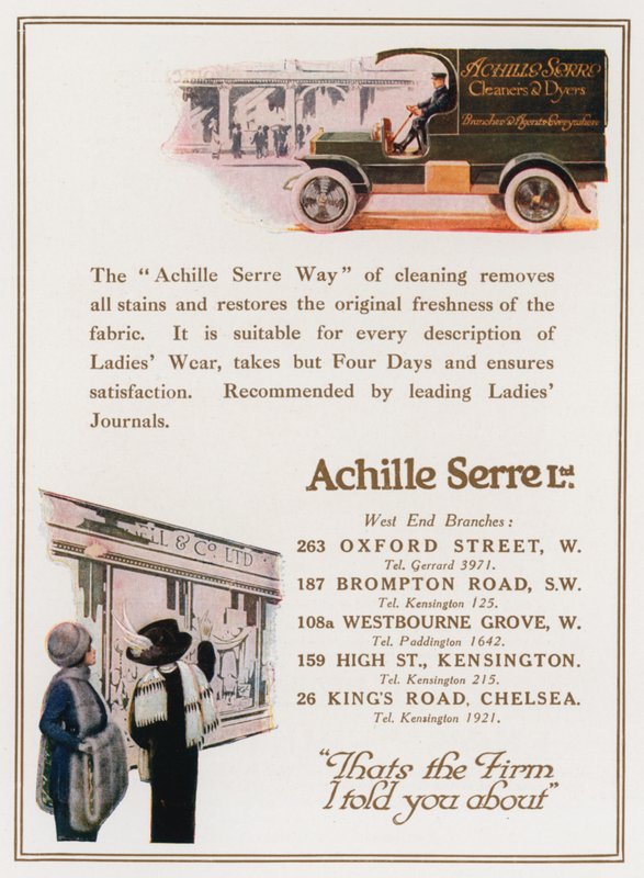 Achille Serre, pulitori e tintori da English School