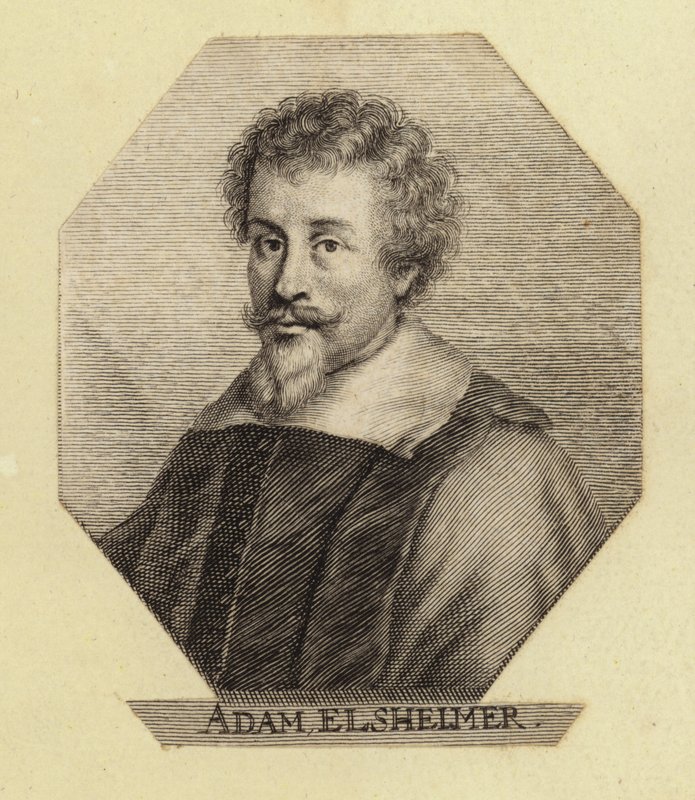 Adam Elsheimer, artista tedesco. Incisione di Johann Georg Waldreich da English School