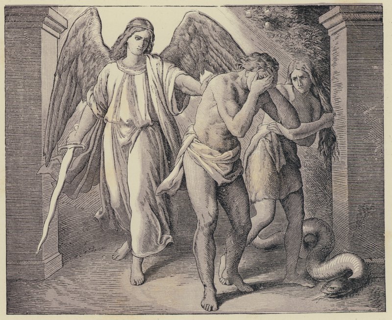 Adamo ed Eva cacciati dal Giardino dell