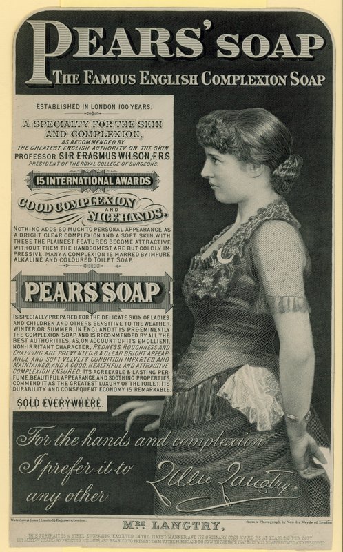 Pubblicità del sapone Pears con l