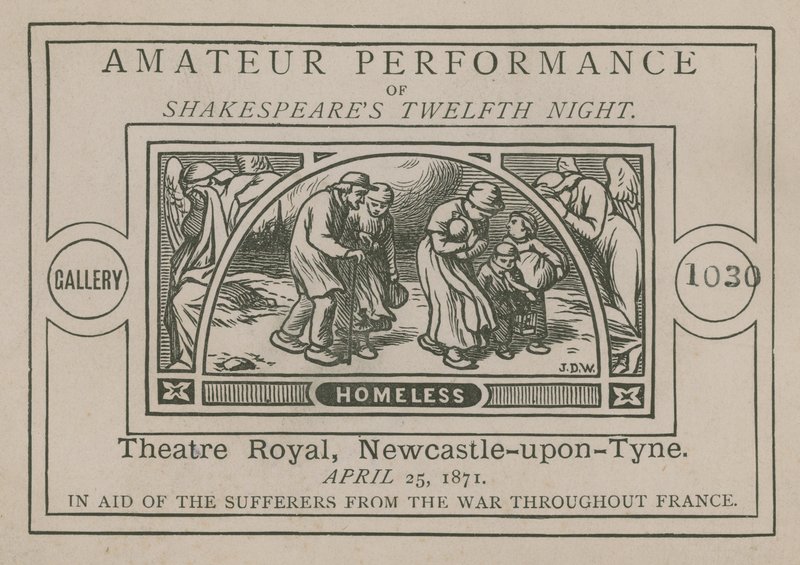 Pubblicità per una performance amatoriale della Dodicesima Notte di Shakespeare da English School