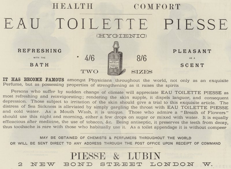 Pubblicità, Eau Toilette Piesse da English School