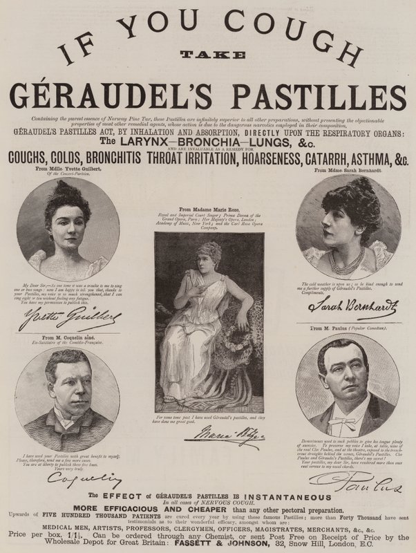 Pubblicità, Pastiglie di Geraudel da English School