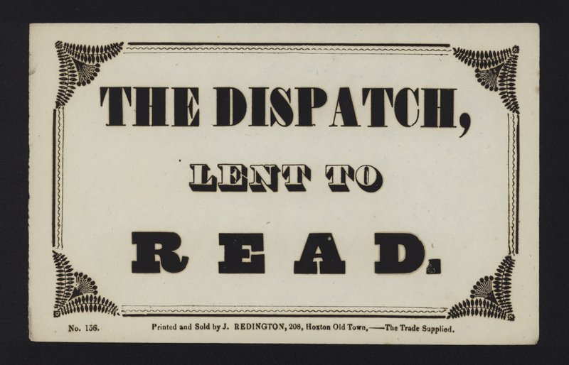 Annuncio: Il Despatch prestato per la lettura da English School
