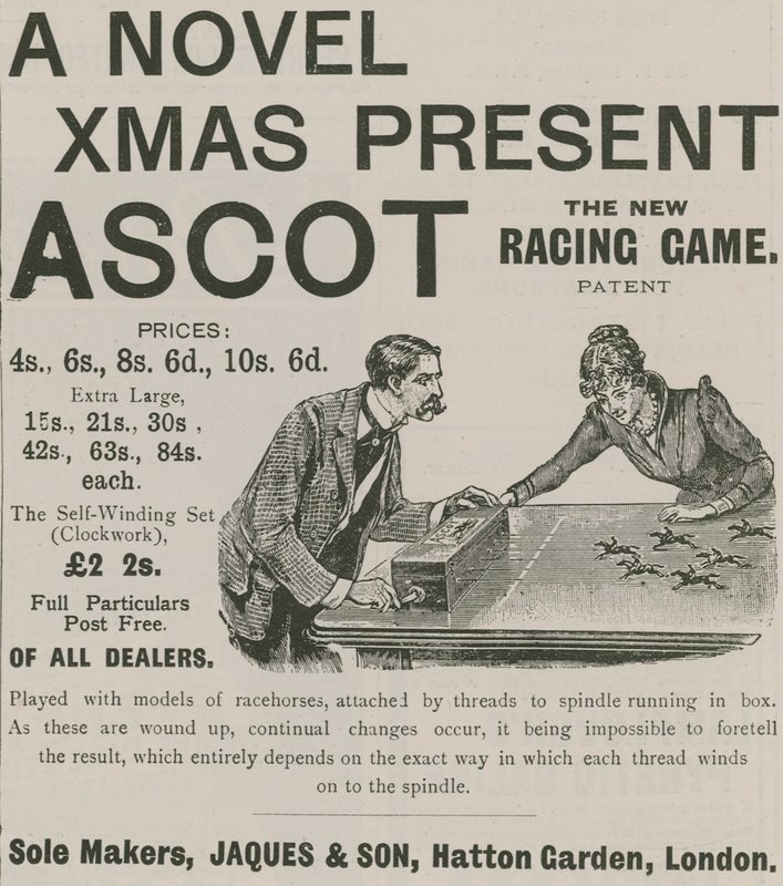 Pubblicità per Ascot - il nuovo gioco di corse da English School
