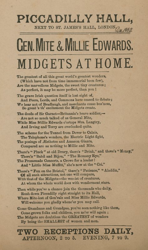 Pubblicità per General Mite e Millie Edwards da English School