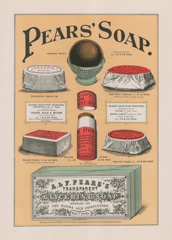 Pubblicità per il Sapone Pears (litografia a colori) da English School