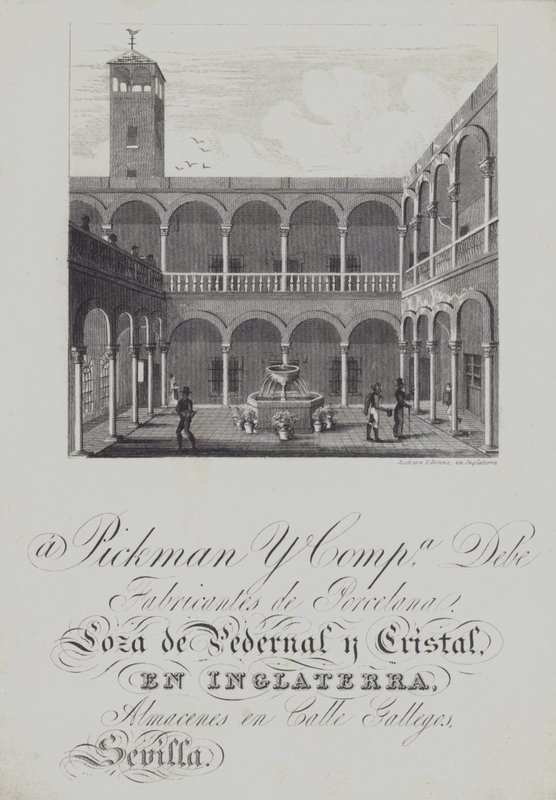 Pubblicità per Pickman and Co, produttori di porcellane da English School
