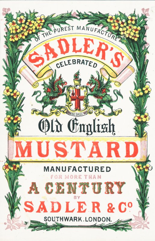 Pubblicità per Sadlers Old English Mustard da English School