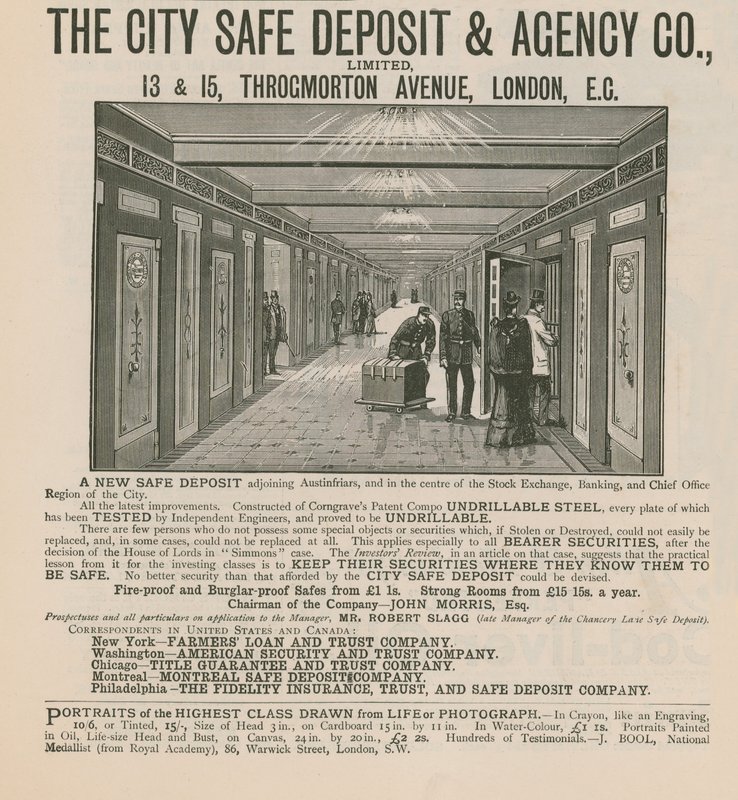 Pubblicità per la City Safe Deposit & Agency Co Limited da English School