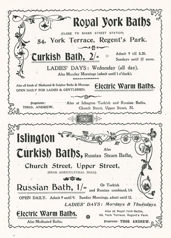 Pubblicità per i Royal York Baths da English School