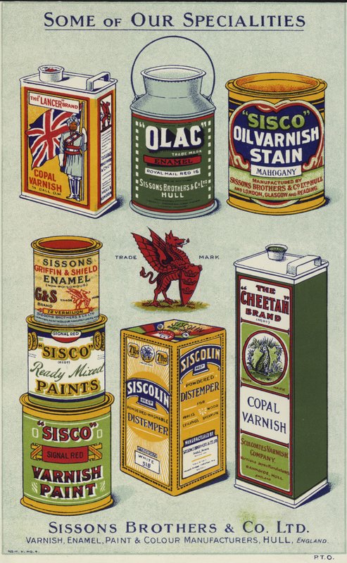 Pubblicità per Sissons Brothers & Co Limited da English School