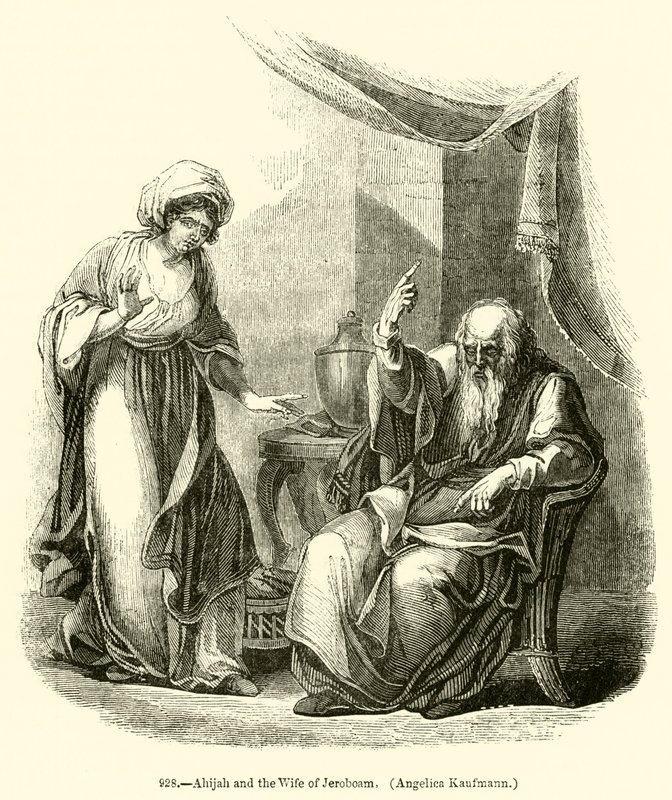 Ahijah e la moglie di Geroboamo, Angelica Kaufmann da English School