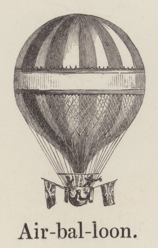 Mongolfiera (incisione) da English School