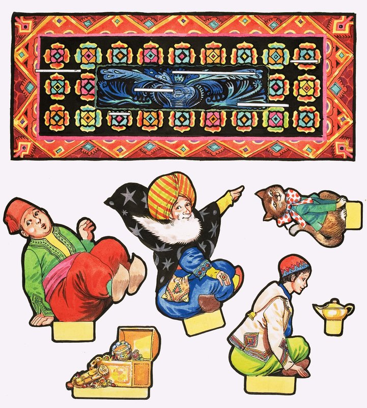 Figure ritagliate di Aladino da English School