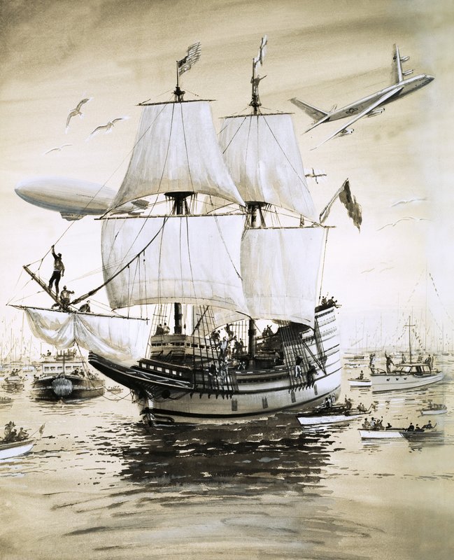 Alan Villiers ricrea la Mayflower dei Padri Pellegrini e naviga attraverso l