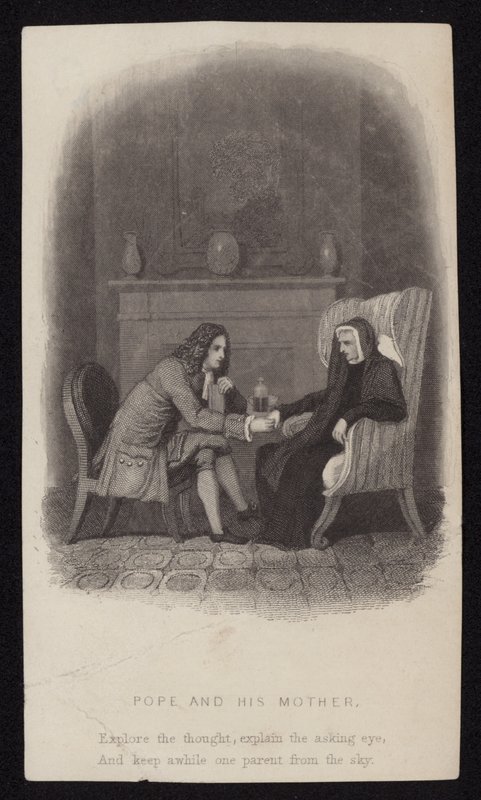 Alexander Pope e sua madre da English School