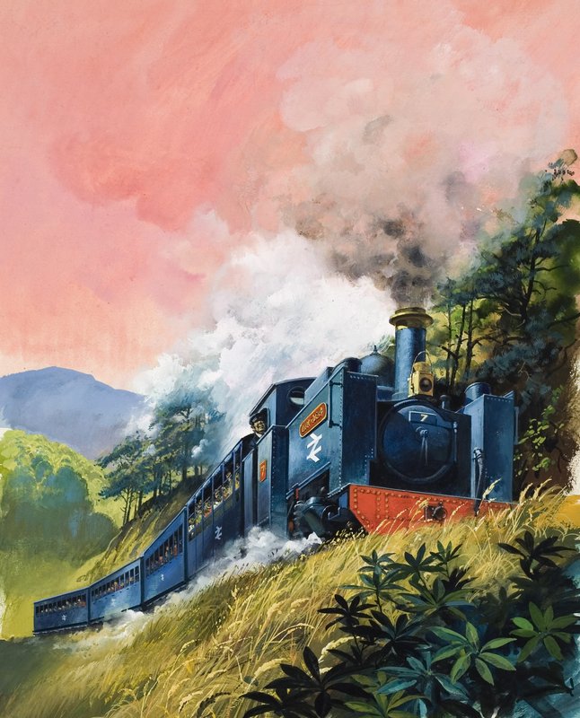 Tutti a bordo per il Ponte del Diavolo (gouache su carta) da English School
