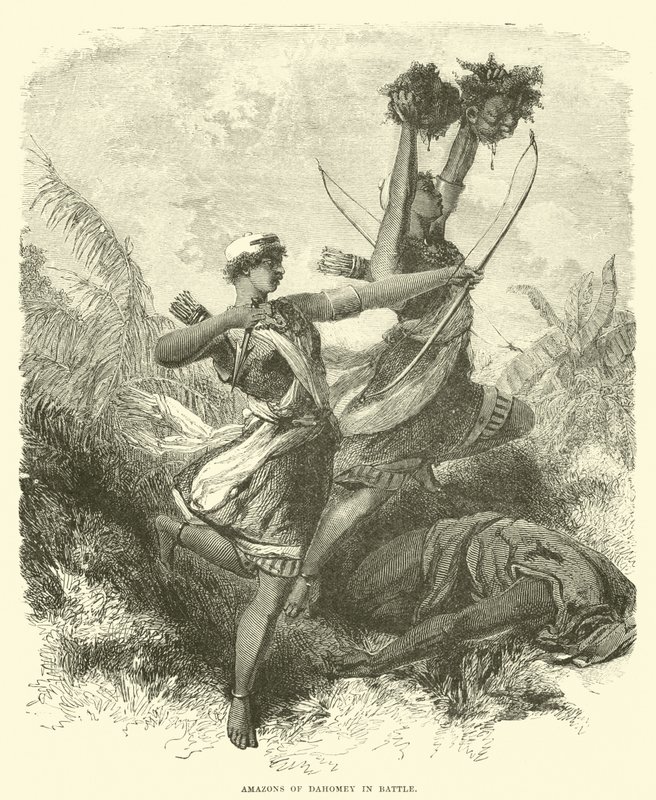 Amazzoni del Dahomey in battaglia da English School