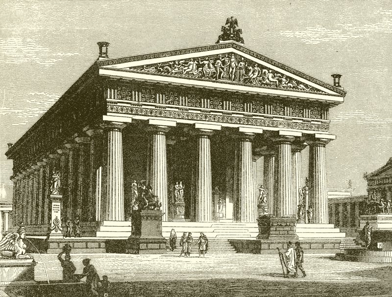 Un antico tempio dorico: il santuario di Poseidone a Paestum da English School