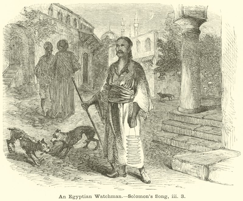 Una guardia egiziana, Cantico dei Cantici, iii, 3 da English School