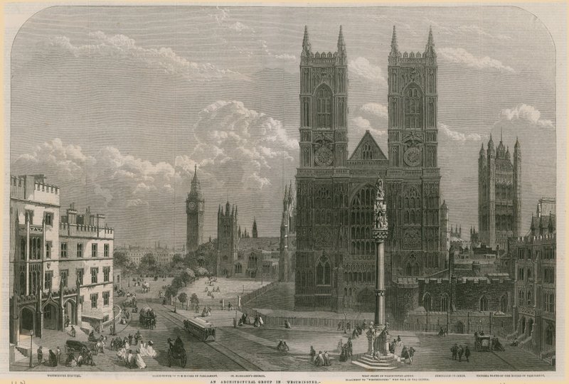 Un gruppo architettonico a Westminster da English School