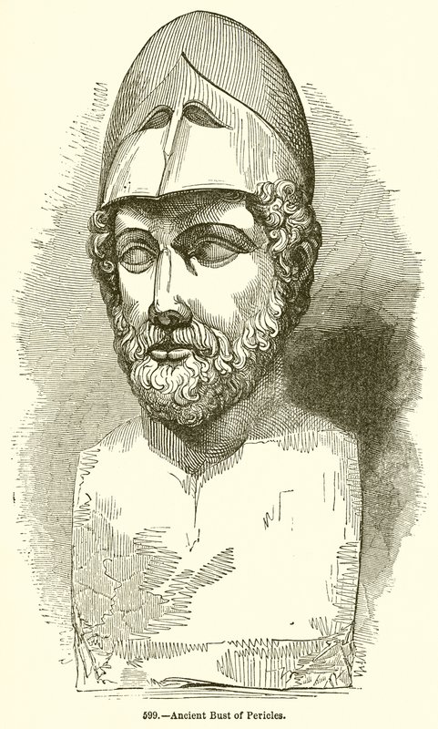 Antico busto di Pericle da English School