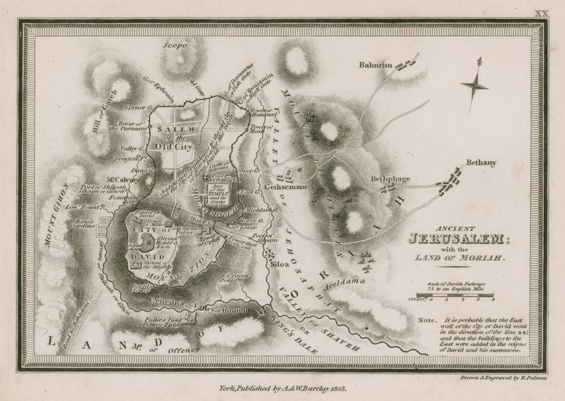 Antica Gerusalemme; con la Terra di Moriah da English School