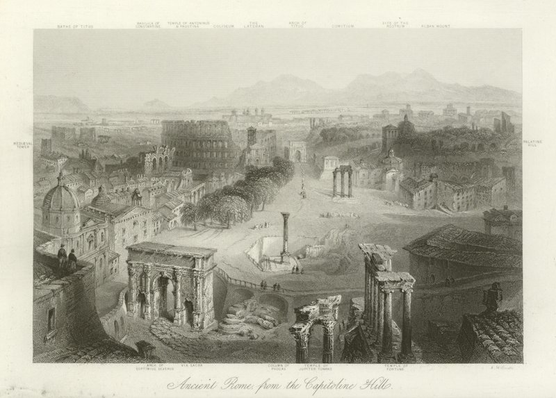 Antica Roma dai colli Capitolini da English School