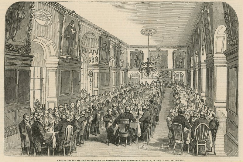 Cena annuale dei governatori degli ospedali Bridewell e Bethlehem da English School