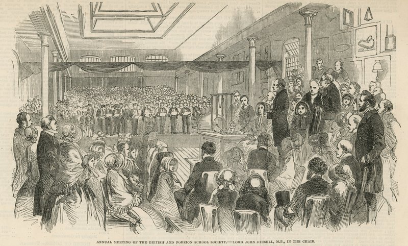 Riunione annuale della Società Britannica e Straniera delle Scuole da English School