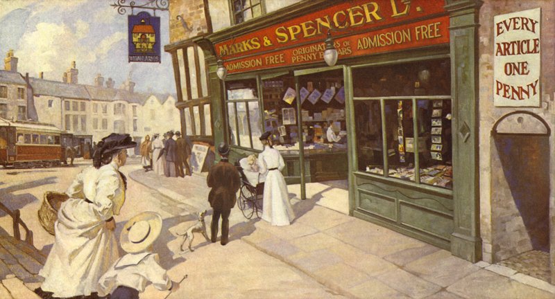 Un altro tipo di vetrina semi-aperta, 1900 da English School