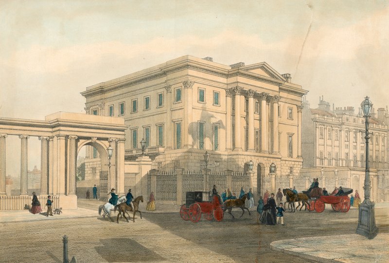 Apsley House e ingresso a Hyde Park Corner, Piccadilly, Londra da English School