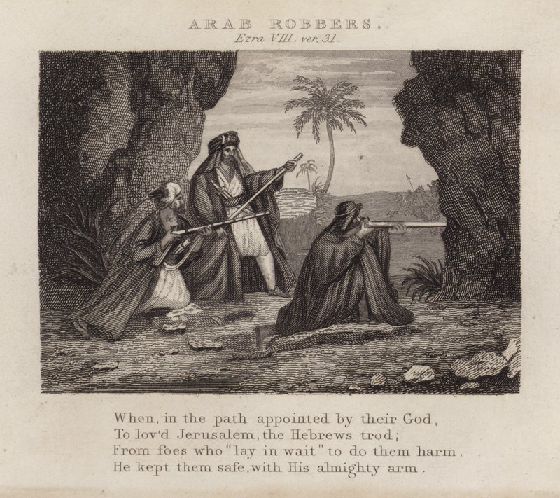 Ladri arabi, Esdra VIII, versetto 31 da English School
