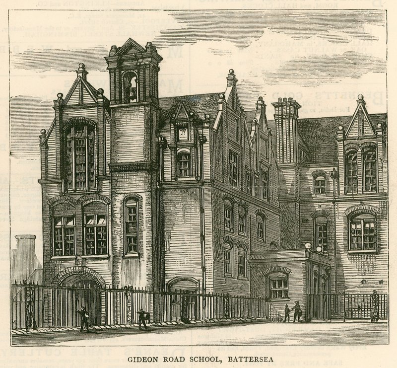 Architettura della London School Board: Gideon Road School, Battersea, Londra da English School