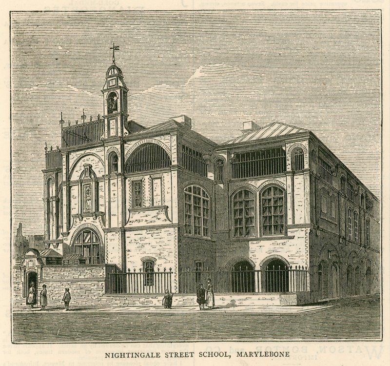 Architettura del London School Board: Nightingale Street School, Marylebone, Londra da English School