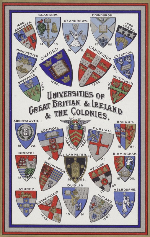 Stemma delle Università della Gran Bretagna, Irlanda e delle Colonie da English School