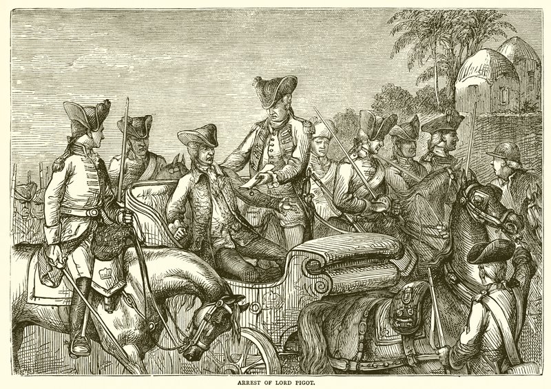 Arresto di Lord Pigot (1776) da English School
