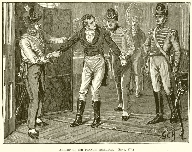Arresto di Sir Francis Burdett da English School