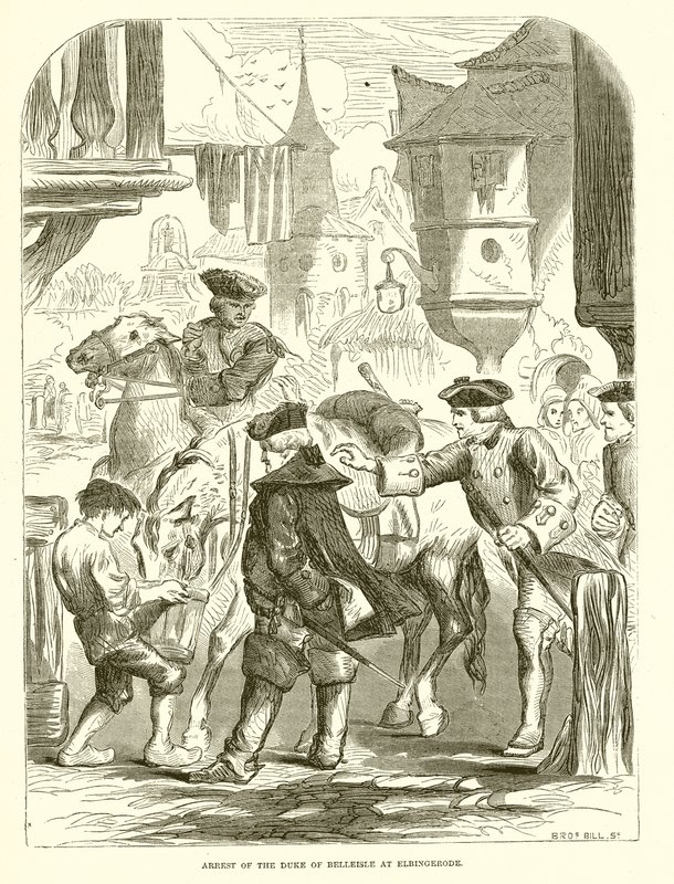 Arresto del duca di Belleisle a Elbingerode da English School