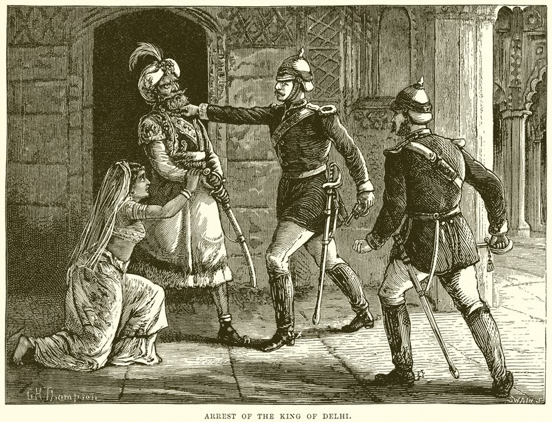 Arresto del Re di Delhi da English School