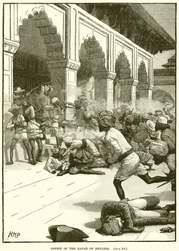 Arresto del Rajah di Benares da English School