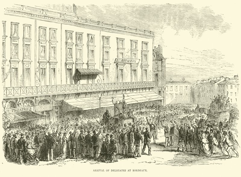Arrivo dei delegati a Bordeaux, dicembre 1870 da English School
