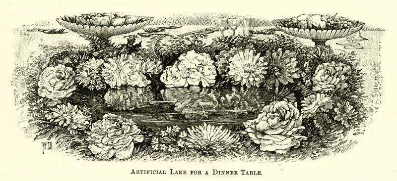 Lago artificiale per una tavola da pranzo (incisione) da English School